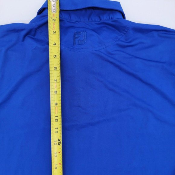 Mens FOOTJOY FJ Solid Blue CROFTON COUNTRY CLUB Wicking Golf Shirt Maryland - Picture 6 of 7